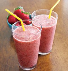 Breakfast recipes: Strawberry Flax Smoothie