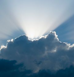 Heavenly angels: Clouds and shining light