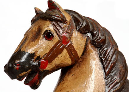 wooden hobby horse