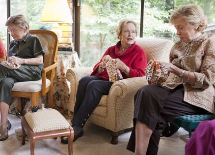 Turban ladies gather to sew head garb for cancer patients