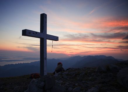 A cross against the sky