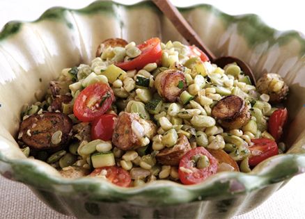 Fresh Summer Vegetable Succotash with Basil