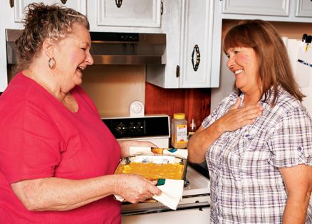 Pat Jones with her sister-in-law Kay