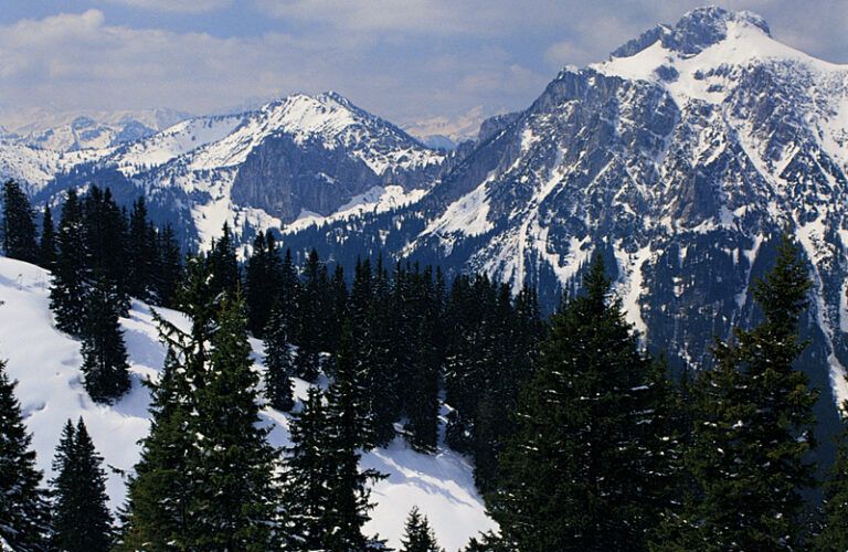 Snow-covered Bavarian Alps