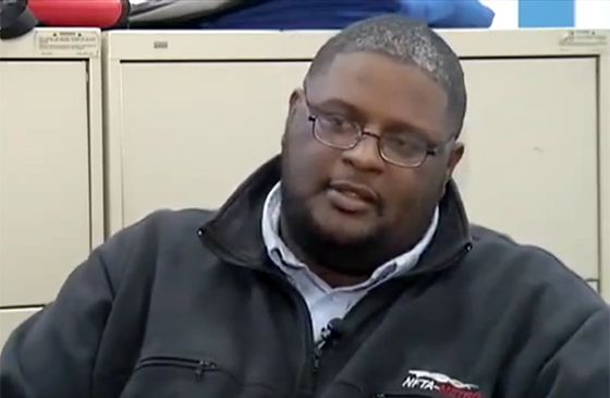 Heroic bus driver Darnell Barton