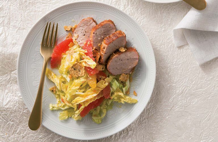 Pork Tenderloin with Citrus Slaw