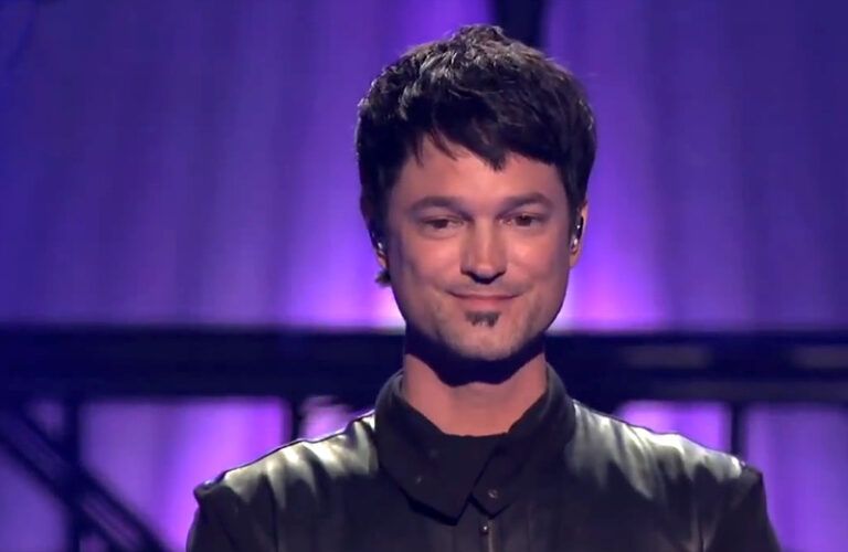 Jeff Gutt appears onstage during "The X-Factor USA."