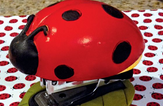 A ladybug stapler