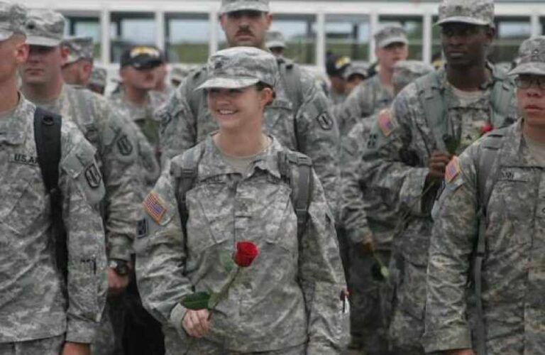 Guideposts editorial assistant Allison Churchill before welcome-home ceremony