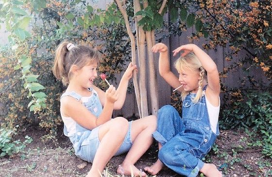 Michelle's two daughters playing when they were little girls.