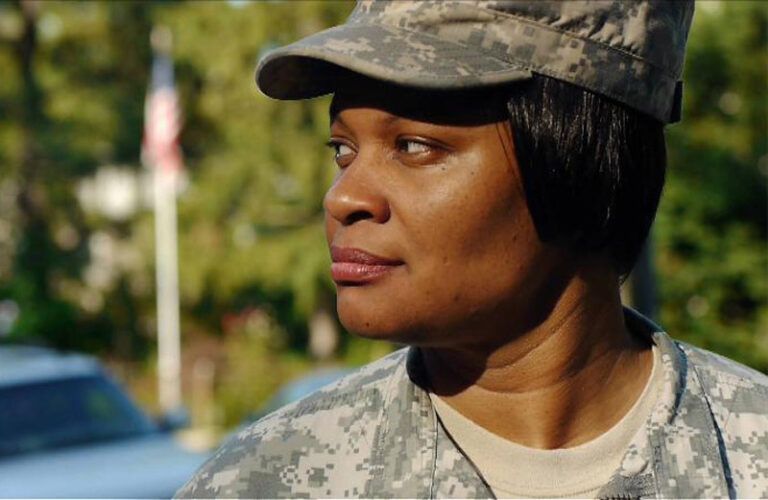 Veteran Jas Boothe in her Army uniform