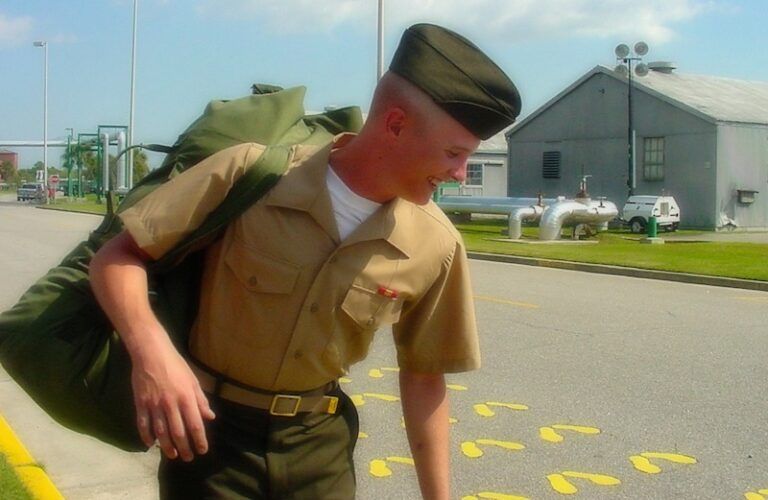 Edie's son, Jimmy, at Parris Island, SC, boot camp for Marines