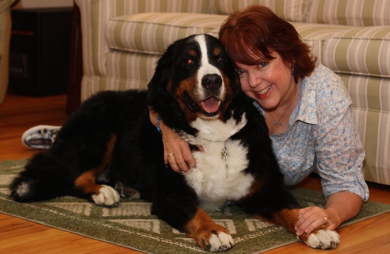 Gabriel the therapy dog and Peggy