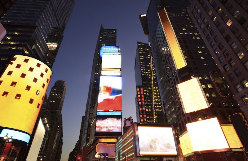 Times Square at night. Photo by Jeremy Edwards, Thinkstock.