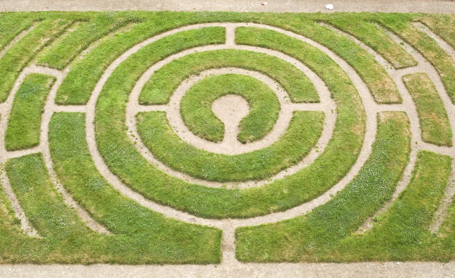 Grass labyrinth at Chartres Cathedral, France. Photo: Thinkstock