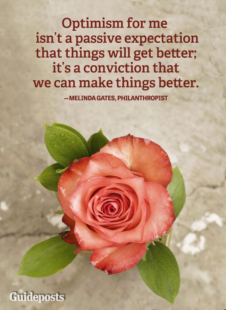 Optimism Quote Melinda Gates make things better