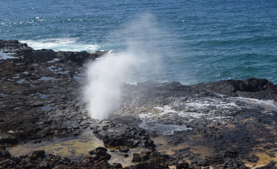 Spouting Horn, Poipu, on the South Shore of Kaua'i, Hawai'i