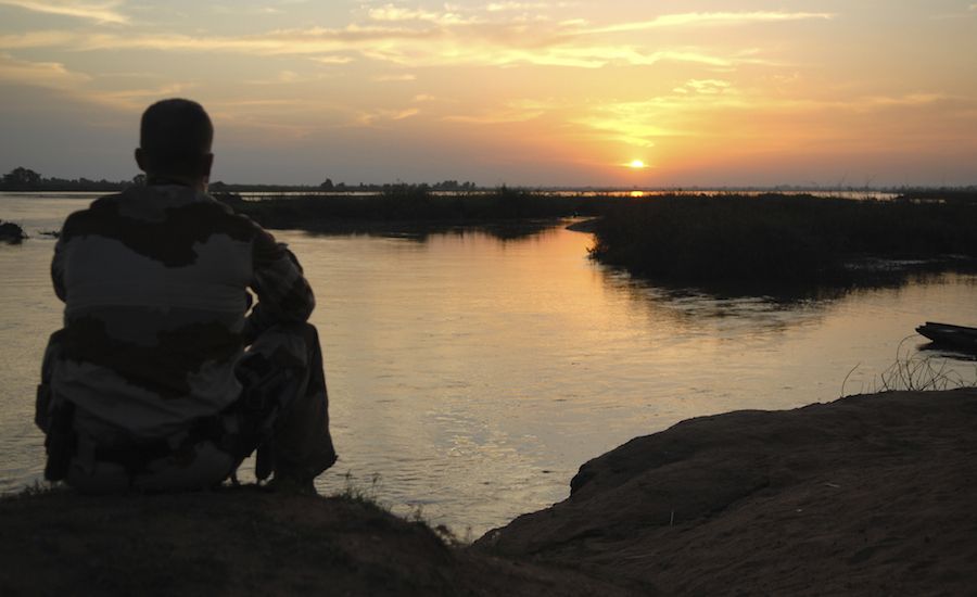 Soldier at sunset (Thinkstock)