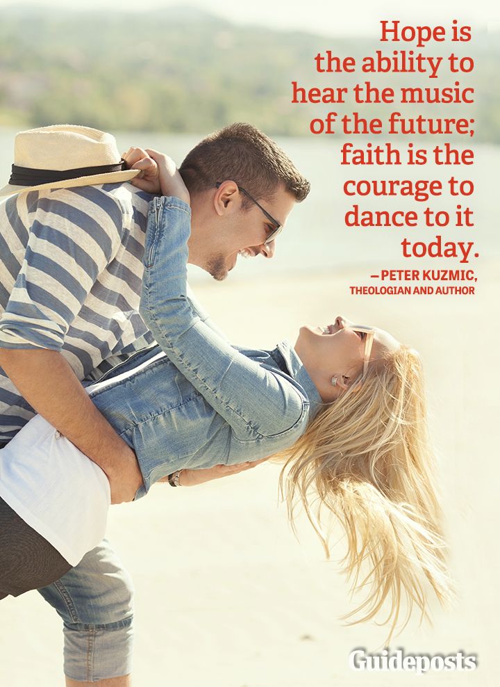 Faith hope music future courage dance Quote Peter Kuzmic