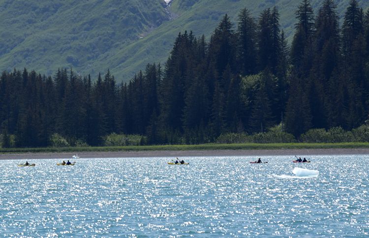 Kayaking at Kenai Fjords Glacier Lodge