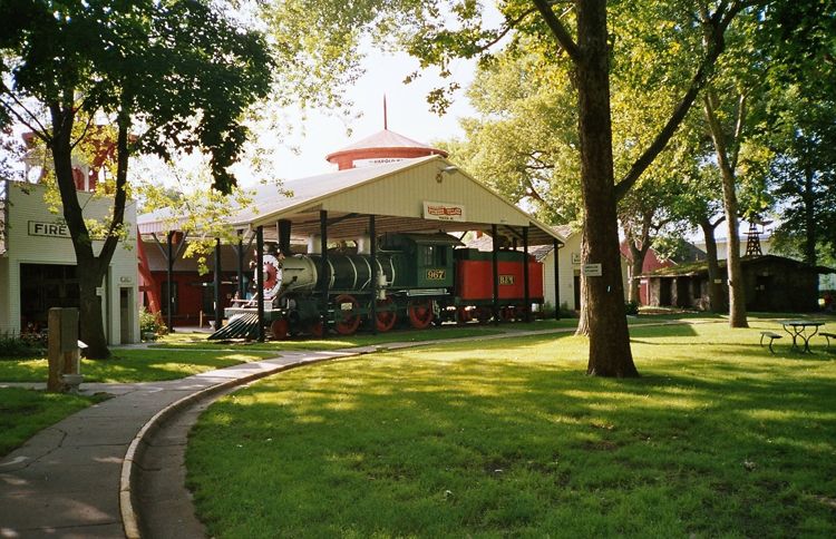 Guideposts: A vintage train at Pioneer Village in Minden, Nebraska