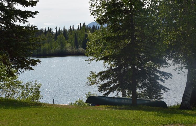 Canoeing on Winterlake at Winterlake Lodge in Alaska