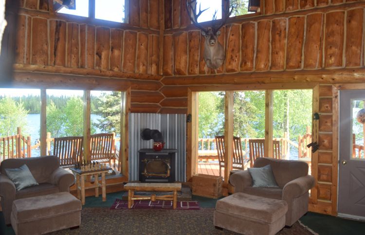 Inside Winterlake Lodge in Alaska