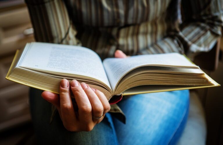 Woman reading the Bible