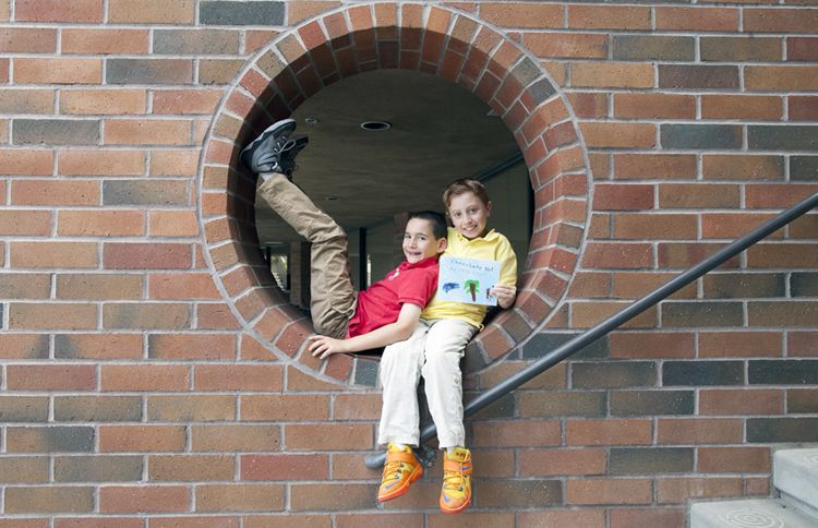 Guideposts: Dylan and Jonah pose with a copy of Dylan's book