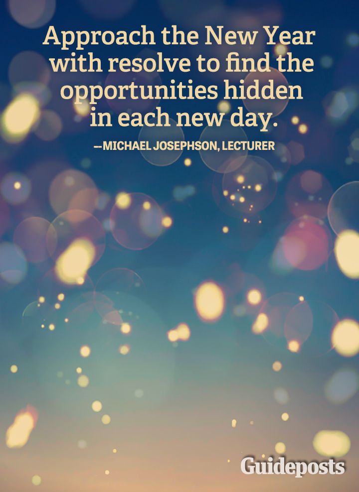 New Year quote Michael Josephson resolve opportunities