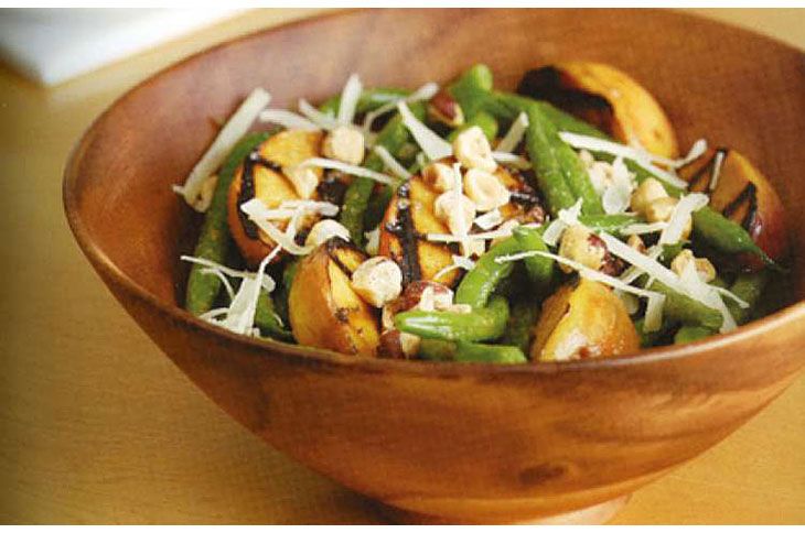 Guideposts: Green Bean and Grilled Peach Salad