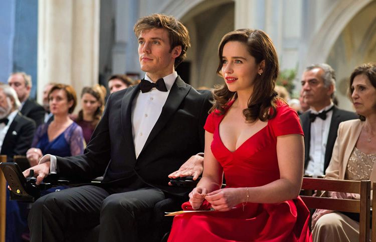 Emilia Clarke and Sam Claflin in "Me Before You"