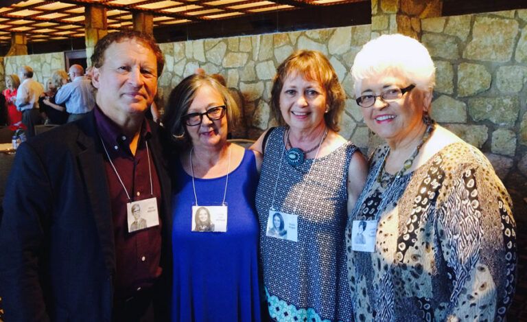 Louanne Ward Trueblood (far right) with some of her former students