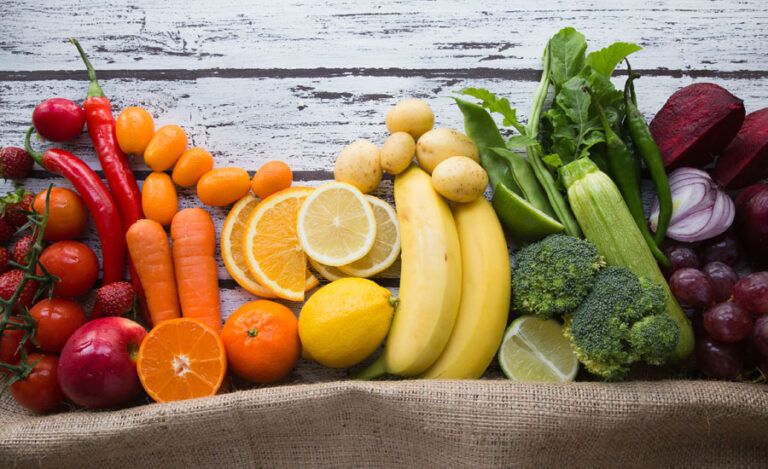 A healthy assortment of fresh fruits and vegetables