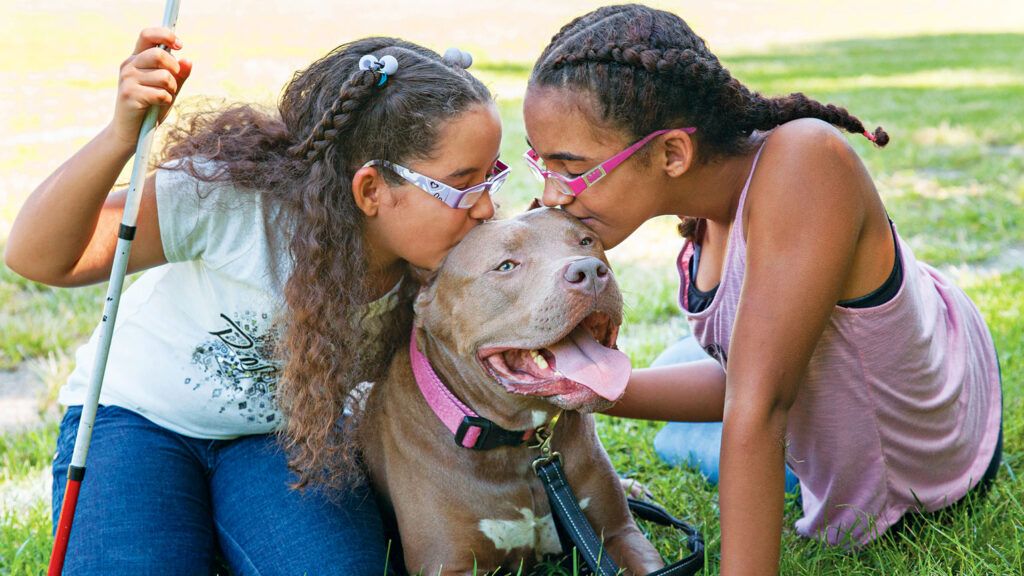 Tianna (left) and Gianna with their favorite friend, Carmella