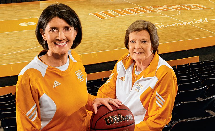 Mickie DeMoss (left) with her mentor, Pat Summitt