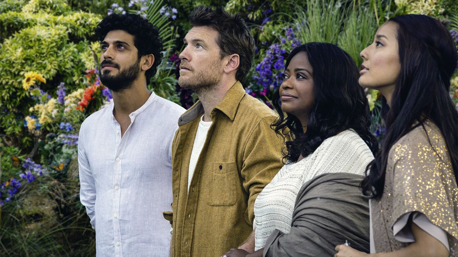 The Shack cast members Avraham Aviv Alush, Sam Worthington, Octavia Spencer and Sumire Matsubara (l-r)