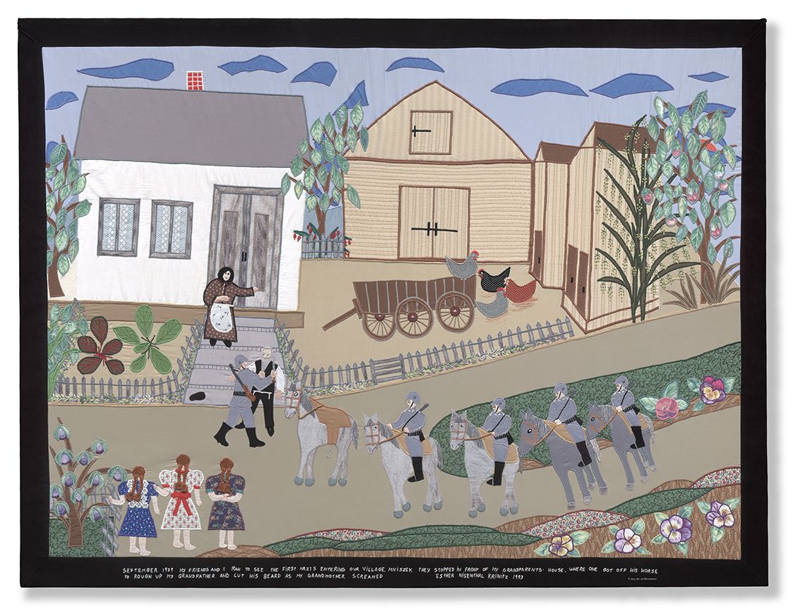 An Esther Krintiz tapestry entitled The Nazis Arrive