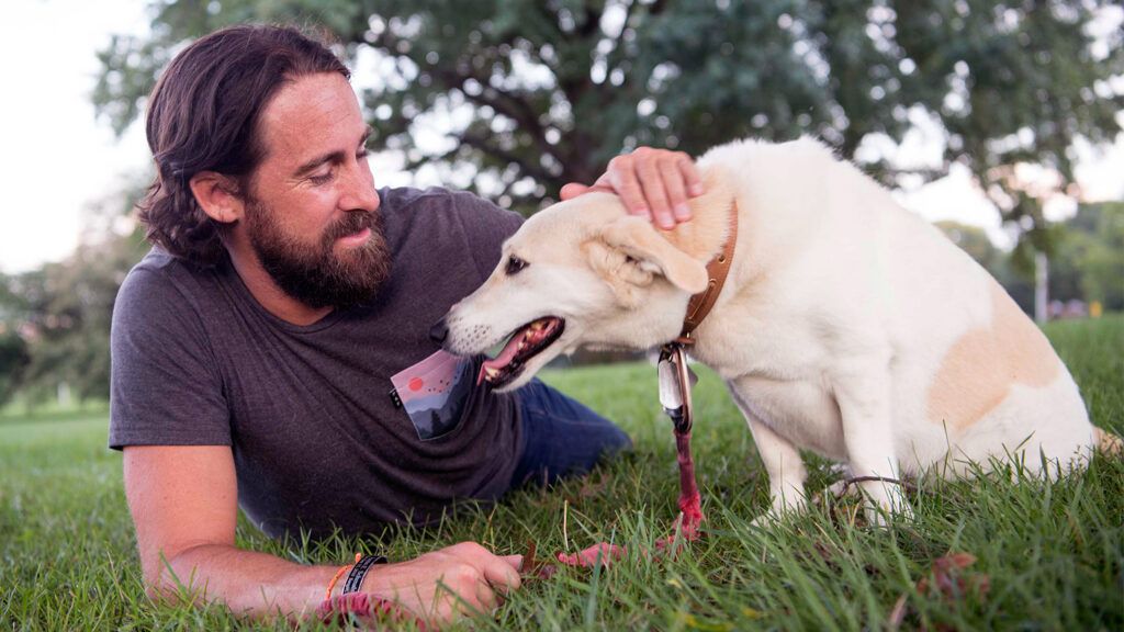 Craig Grossi with his pal, Fred