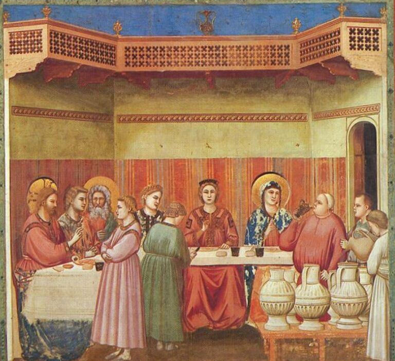 Marriage at Cana by Giotto, 14th century