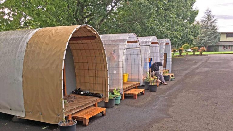 A view of the Conestoga huts.