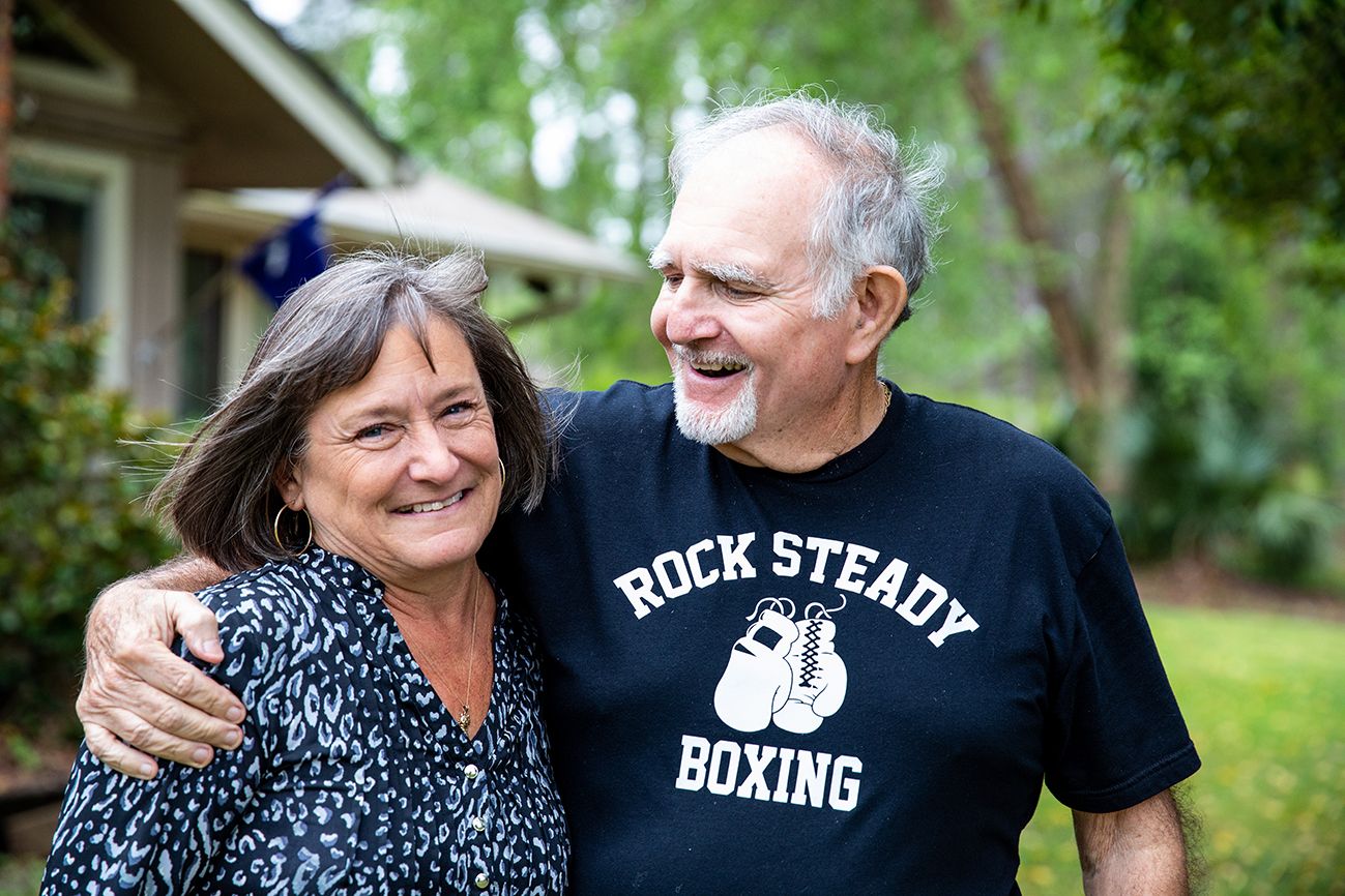 Emmett with his wife, Patty