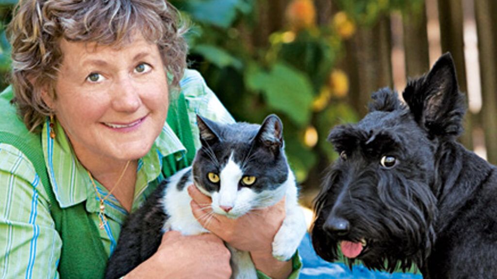 Marci Kladnik, with Barney and Maggie