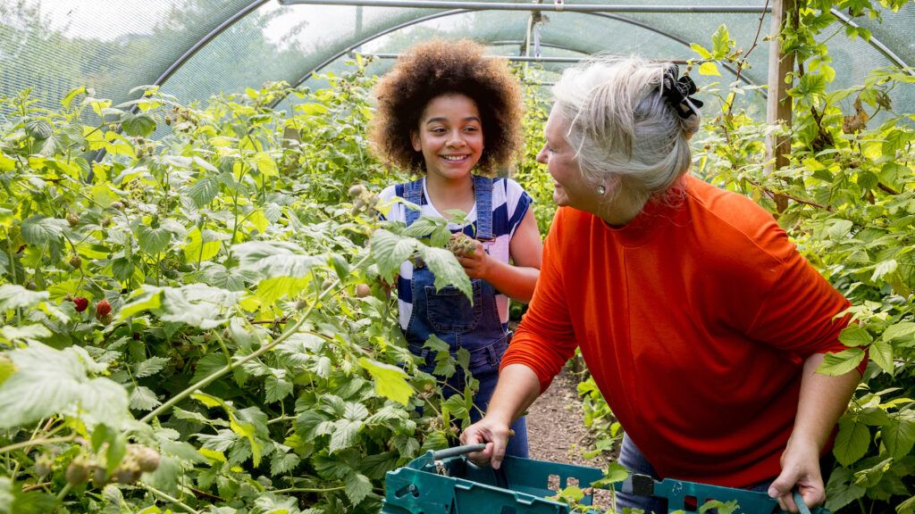 Senior woman gardening