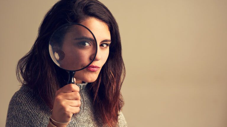 Looking through a magnifying glass