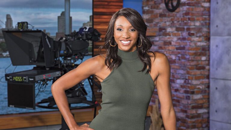 Maria Taylor, on set at the ESPN studios