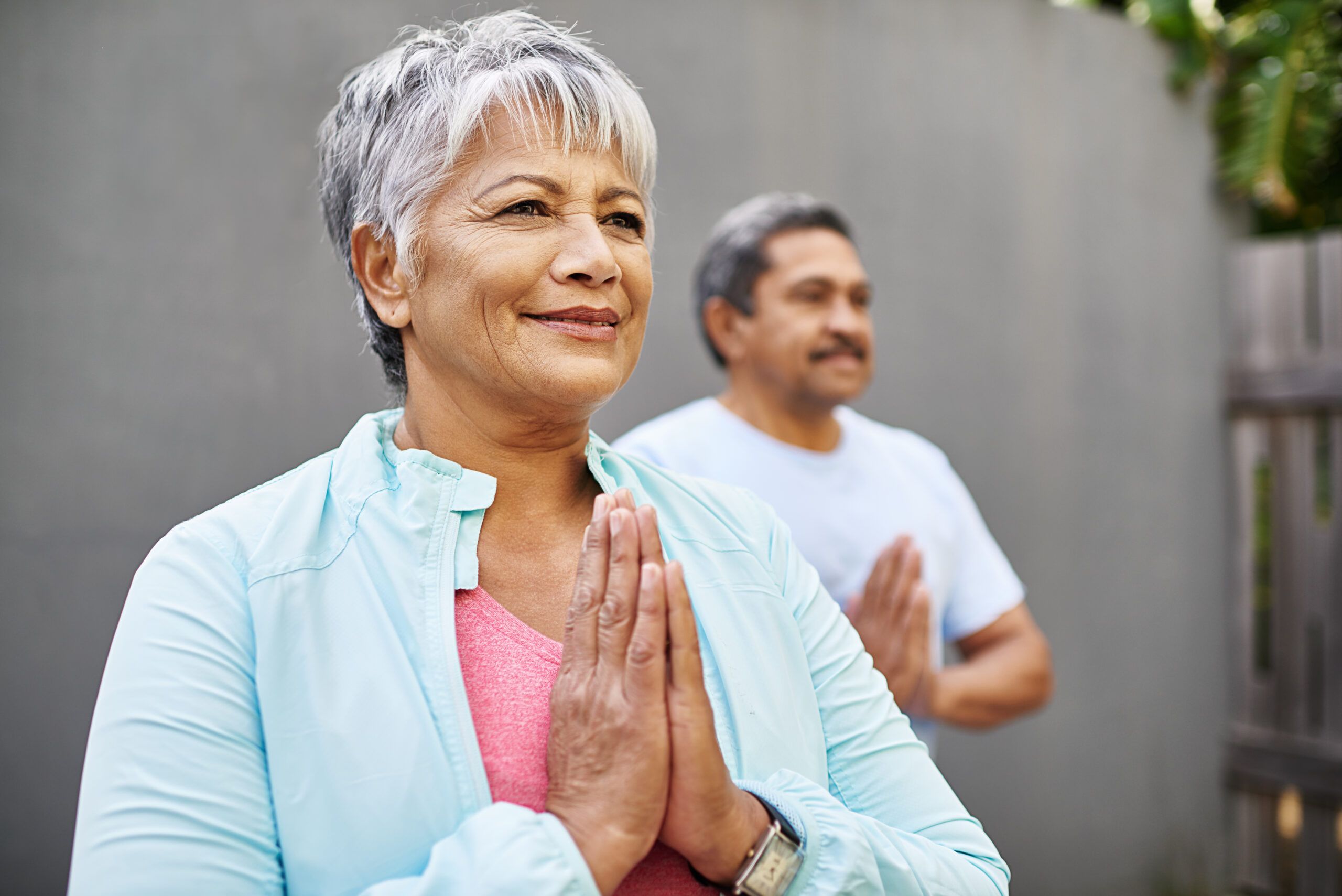 Woman meditating