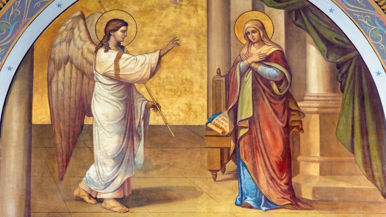 Mary is visited by an angel