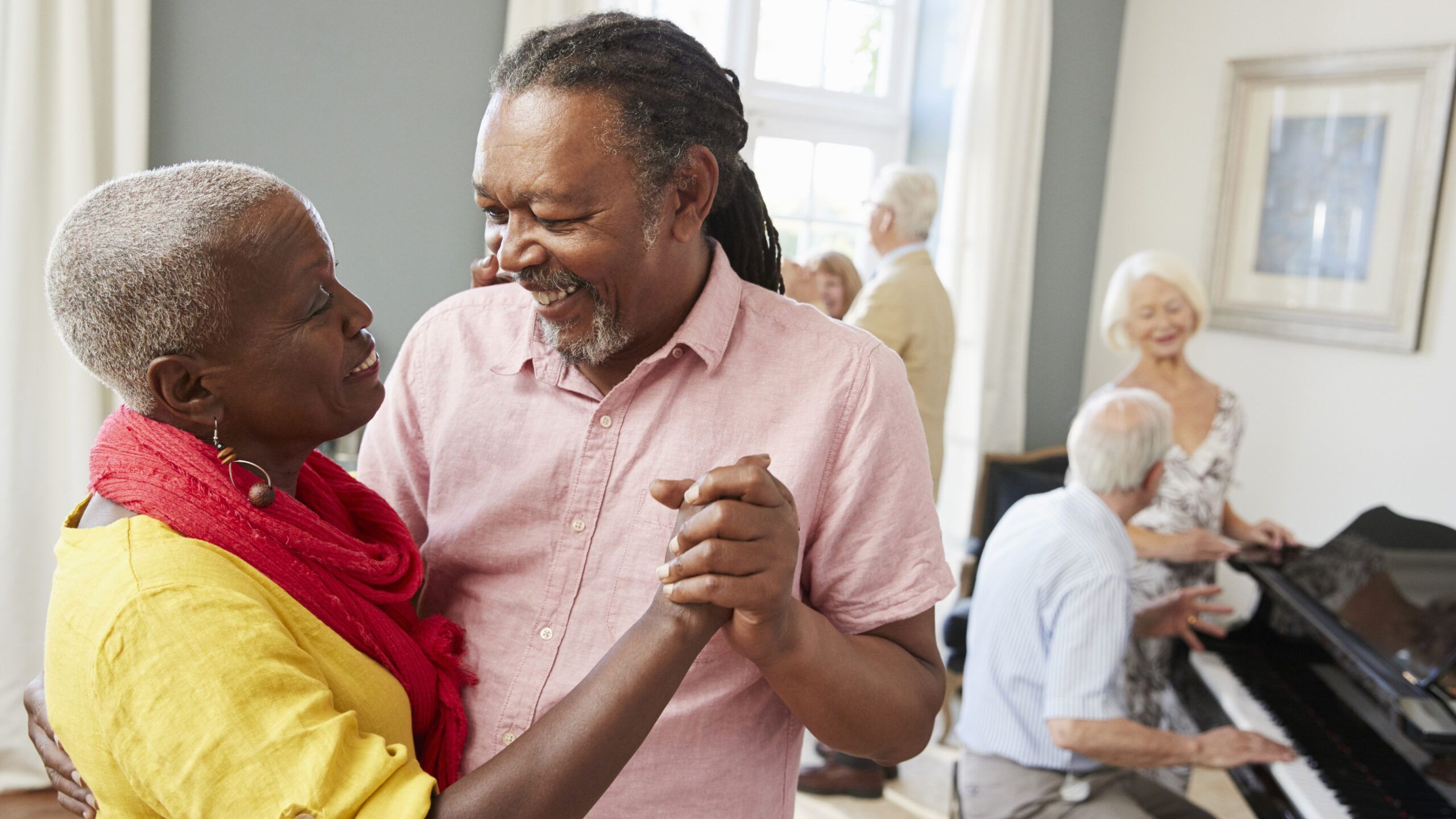 Man and woman dancing