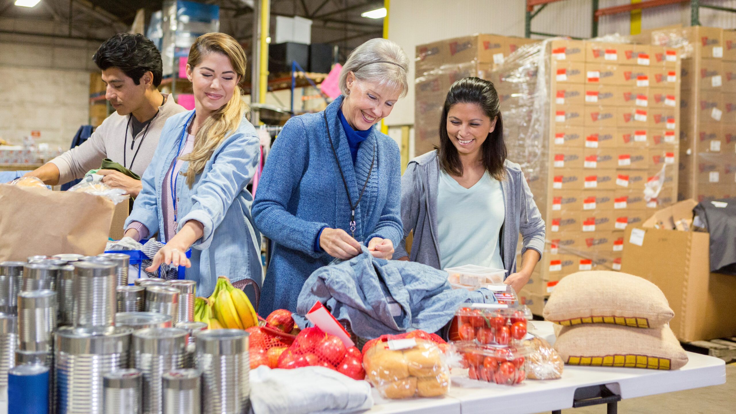 Woman volunteering